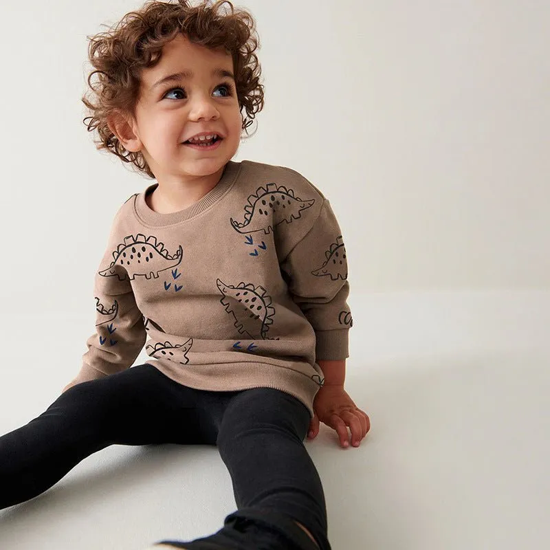 Toddler/Kid Boy Cool Dinosaur Design Sweatshirt with Pants Set