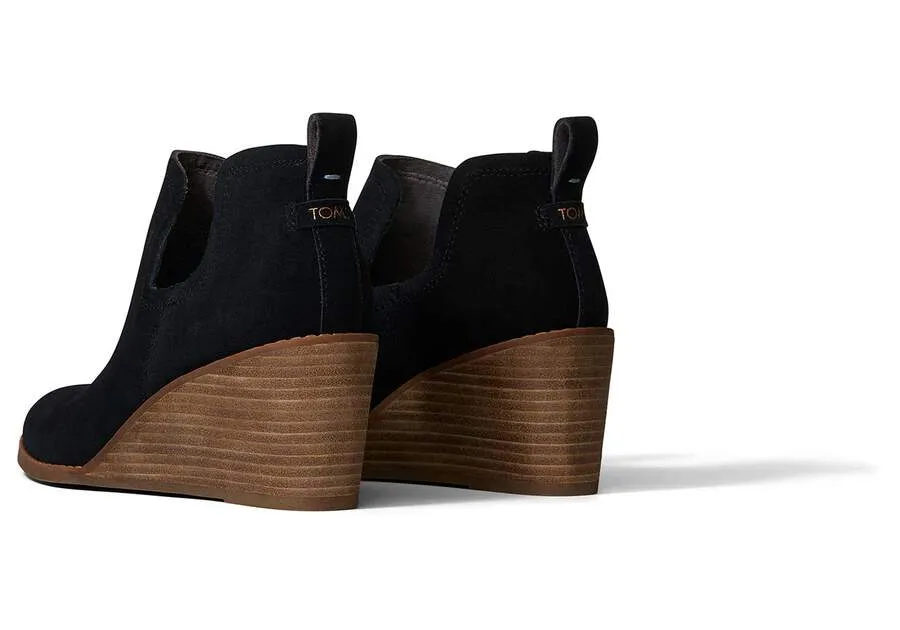TOMS Womens Kallie Suede Boots - Black