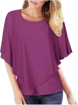 Tshirt Dress Women Plain Short Sleeve Batwing Sleeve Daily Dating Cute Blouses for Women Dressy Casual