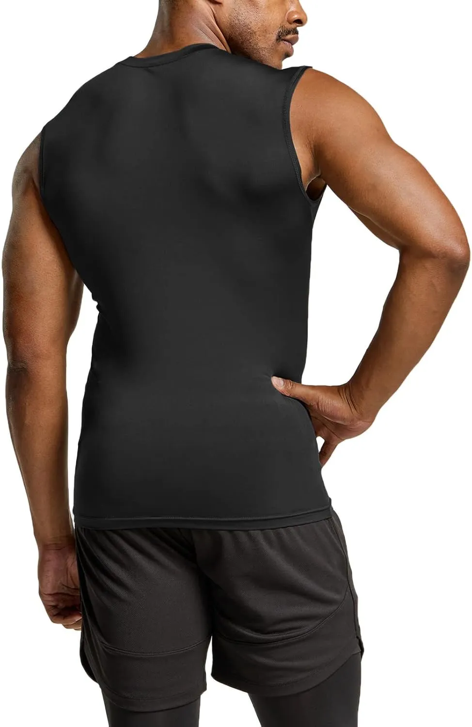 TSLA Men's Sleeveless Workout Shirts, Dry Fit Running Compression Cutoff Shirts, Athletic Training Tank Top