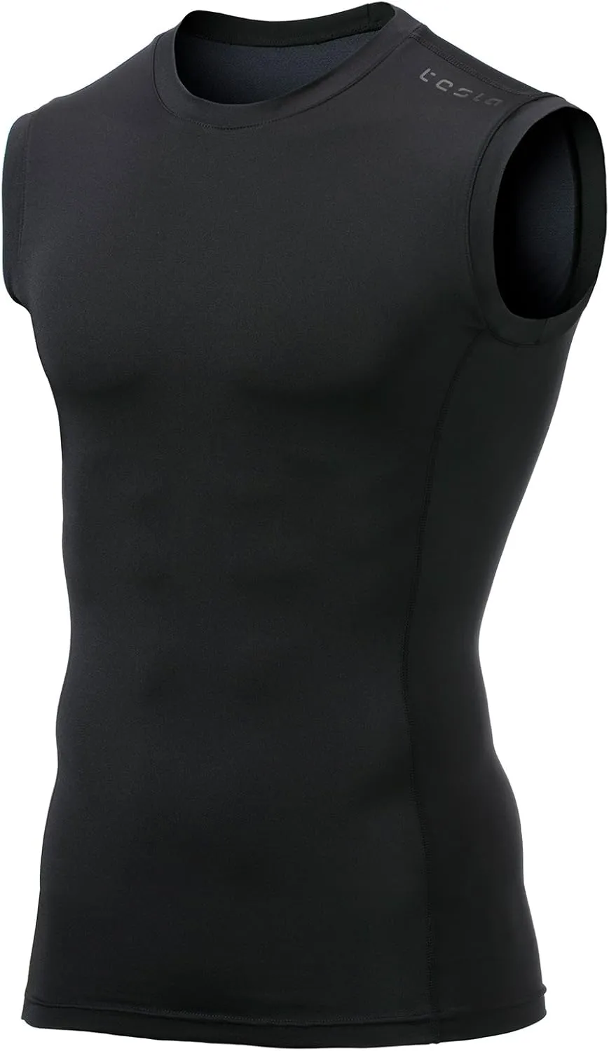 TSLA Men's Sleeveless Workout Shirts, Dry Fit Running Compression Cutoff Shirts, Athletic Training Tank Top