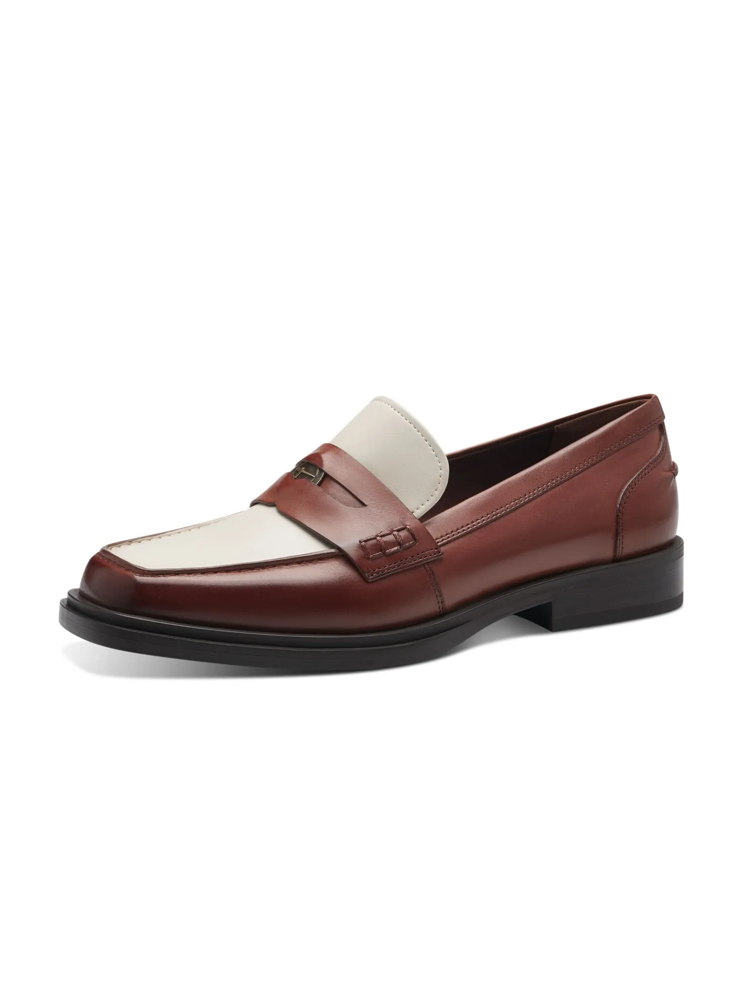 Two Tone Cognac Loafers
