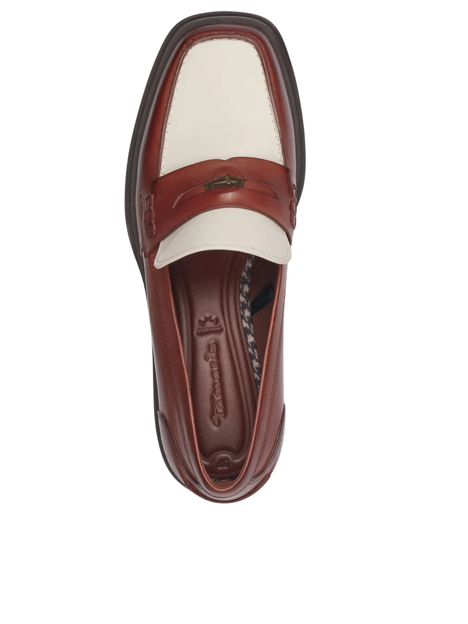 Two Tone Cognac Loafers