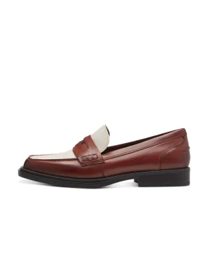 Two Tone Cognac Loafers