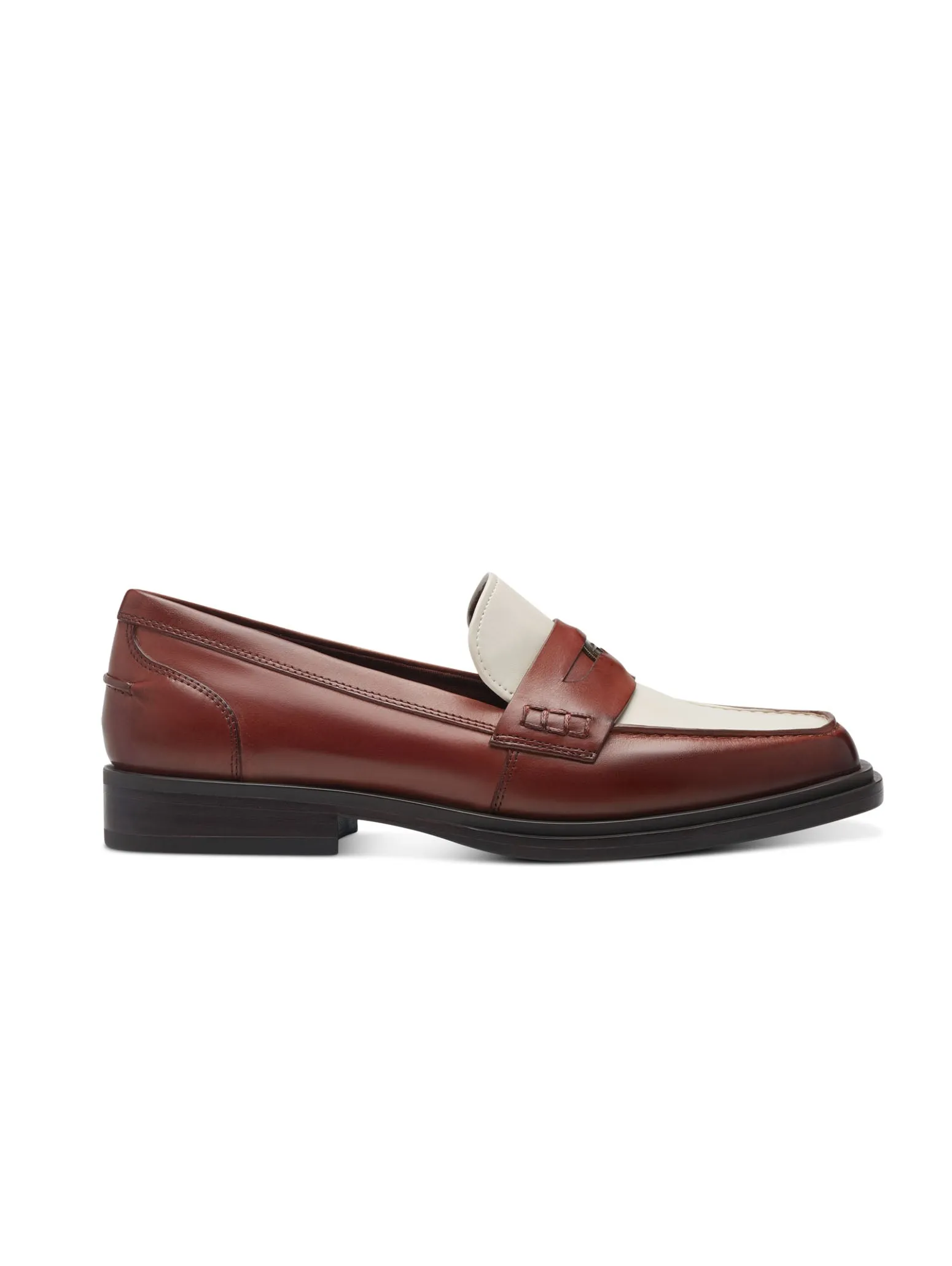 Two Tone Cognac Loafers