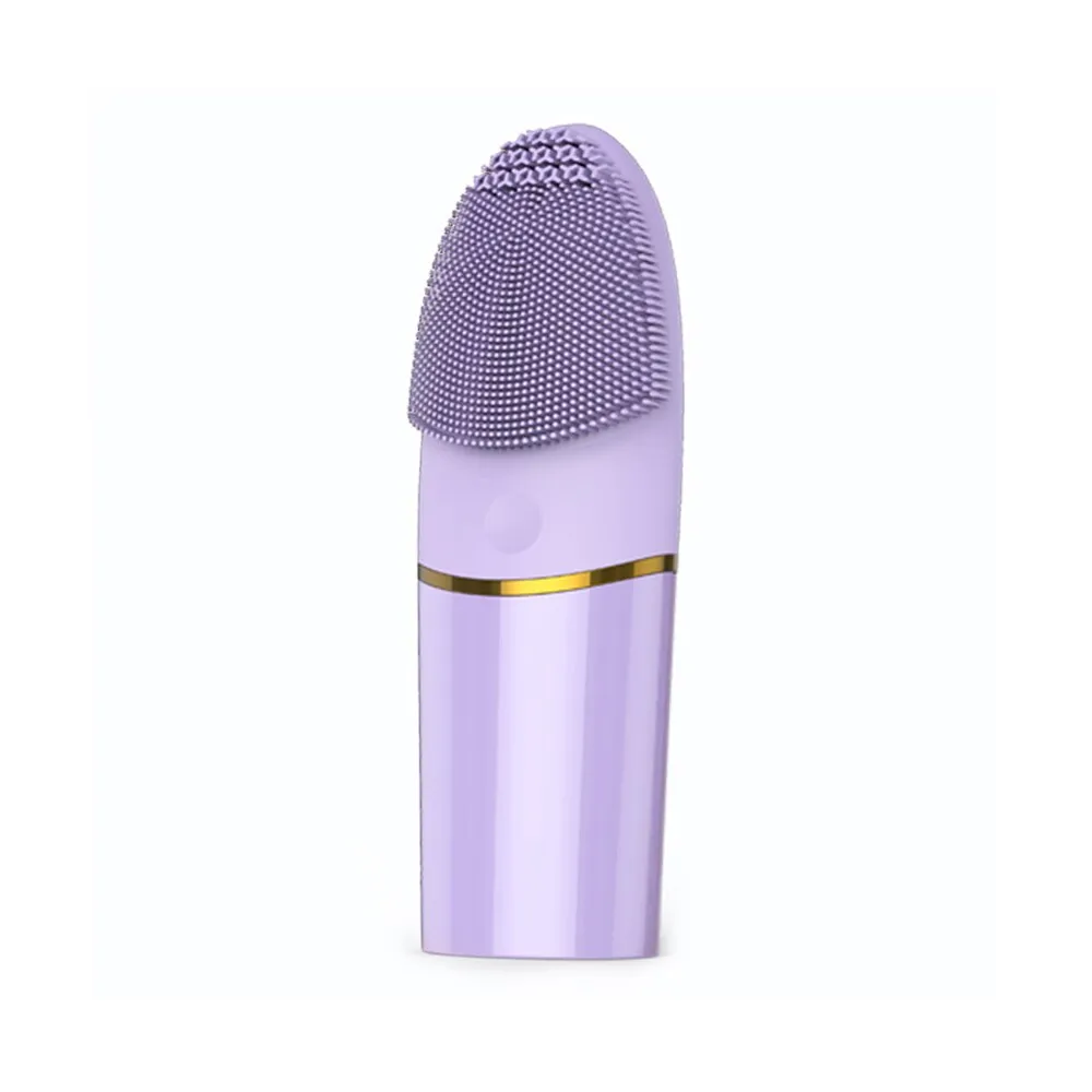 Ultrasonic Silicone Facial Cleansing Brush Mini Washing Massager Brush Deep Clean Skin Exfoliation Waterproof Facial Massager