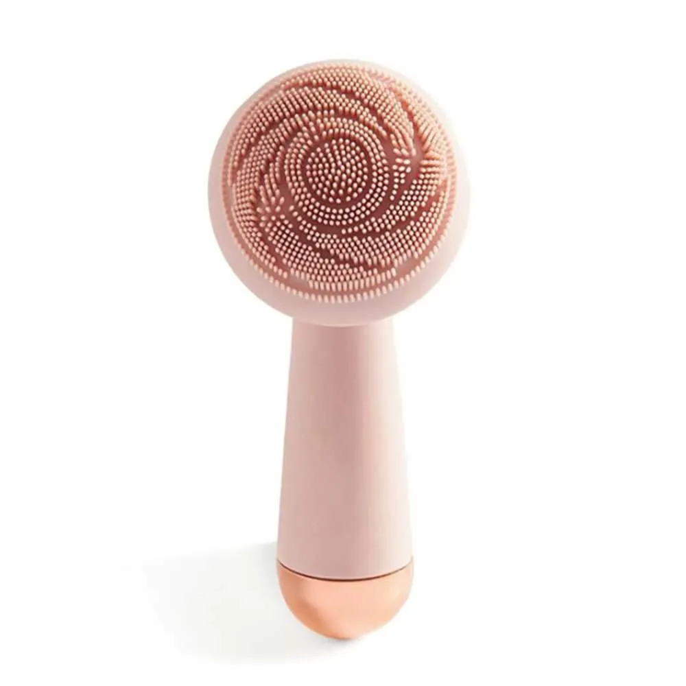 Ultrasonic Silicone Facial Cleansing Brush Mini Washing Massager Brush Deep Clean Skin Exfoliation Waterproof Facial Massager