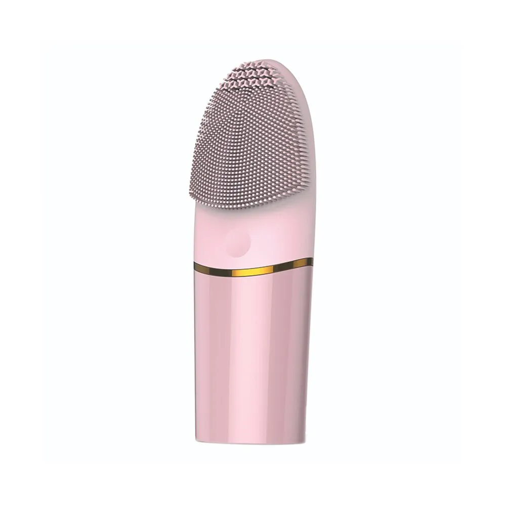 Ultrasonic Silicone Facial Cleansing Brush Mini Washing Massager Brush Deep Clean Skin Exfoliation Waterproof Facial Massager