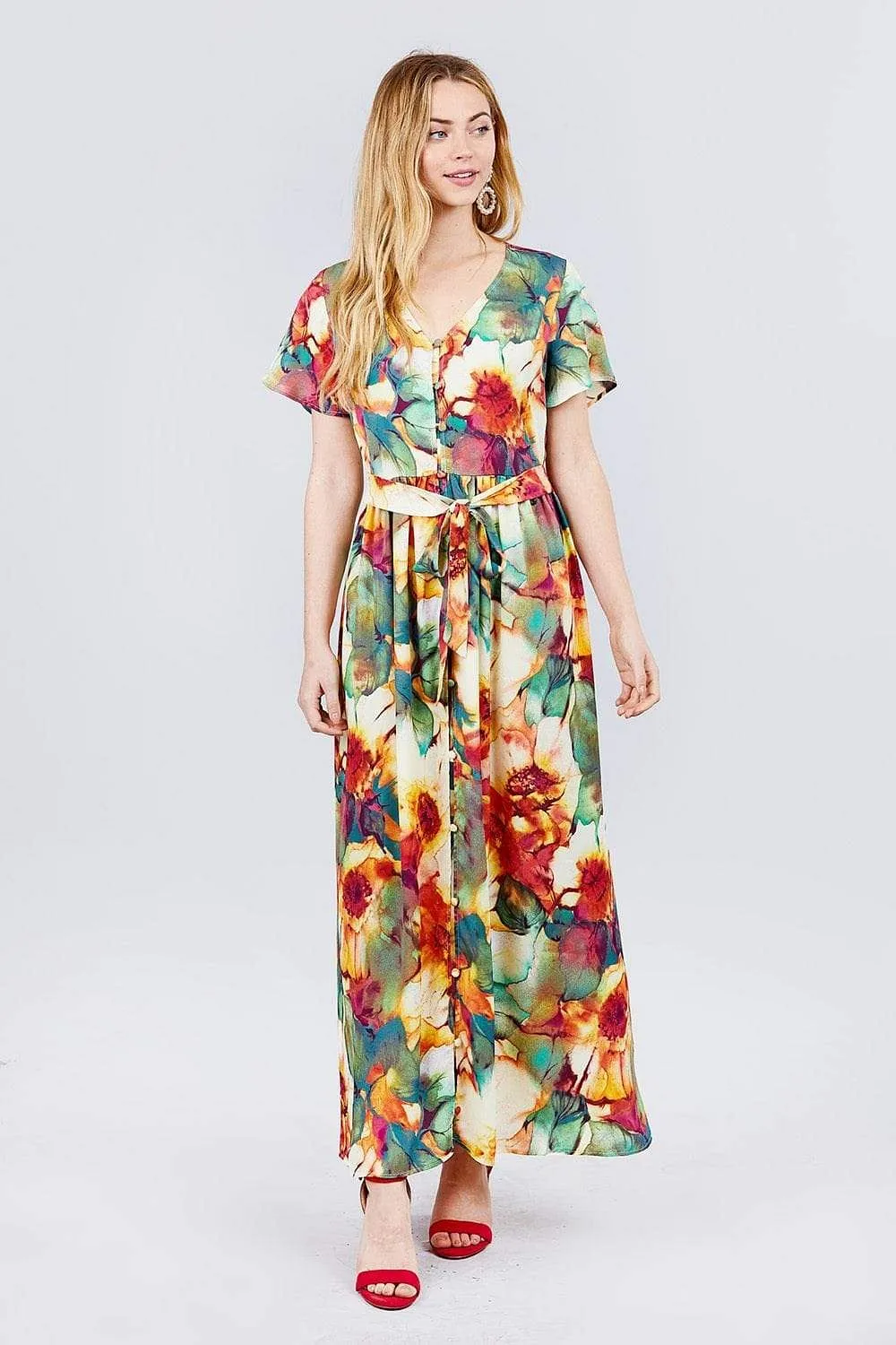 V-Neck Floral Dress | Affordable Floral Dresses