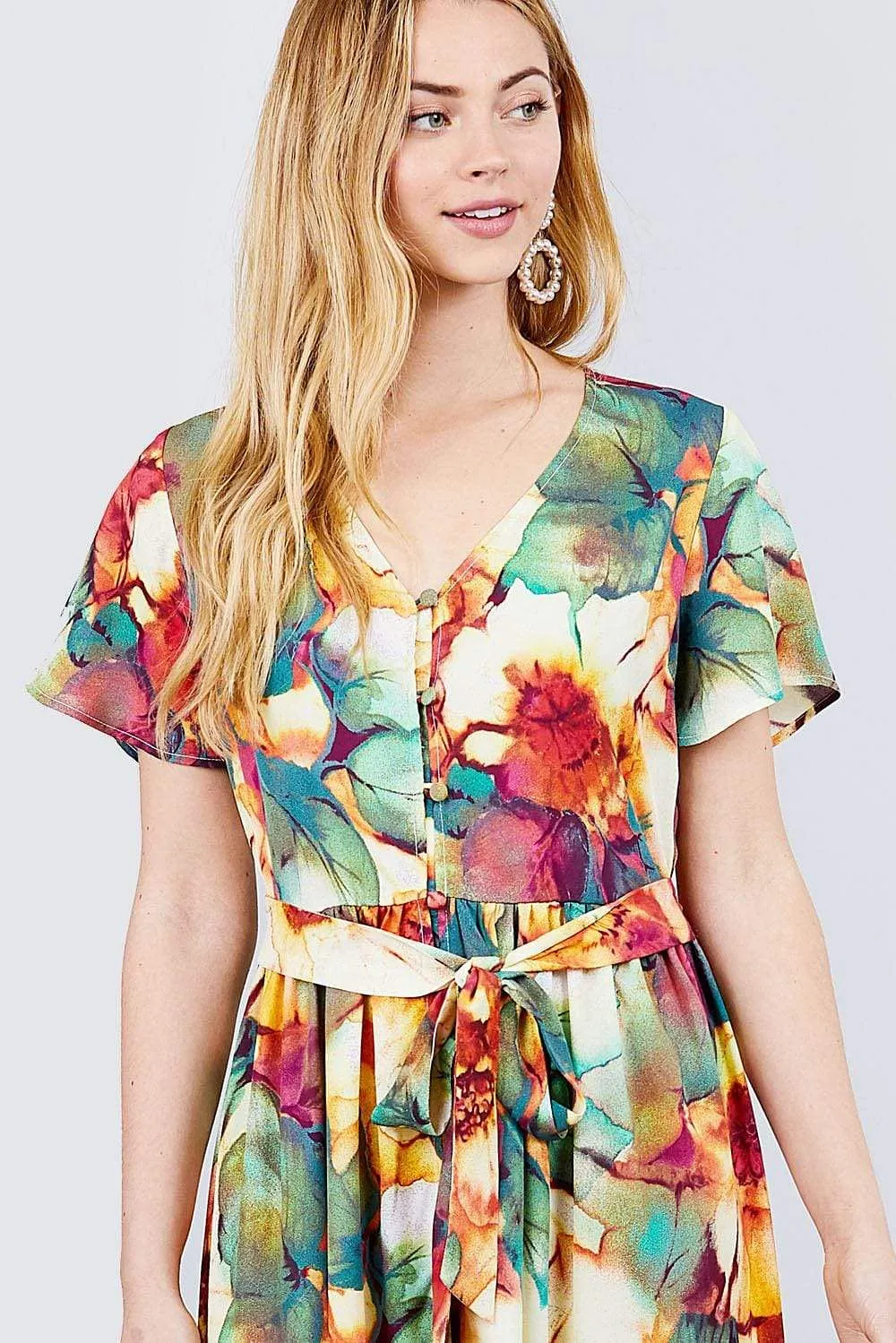 V-Neck Floral Dress | Affordable Floral Dresses
