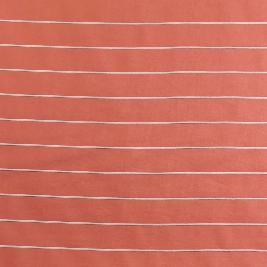 Vancouver - Coral Rails Jacquard Stripe Woven Fabric Sample