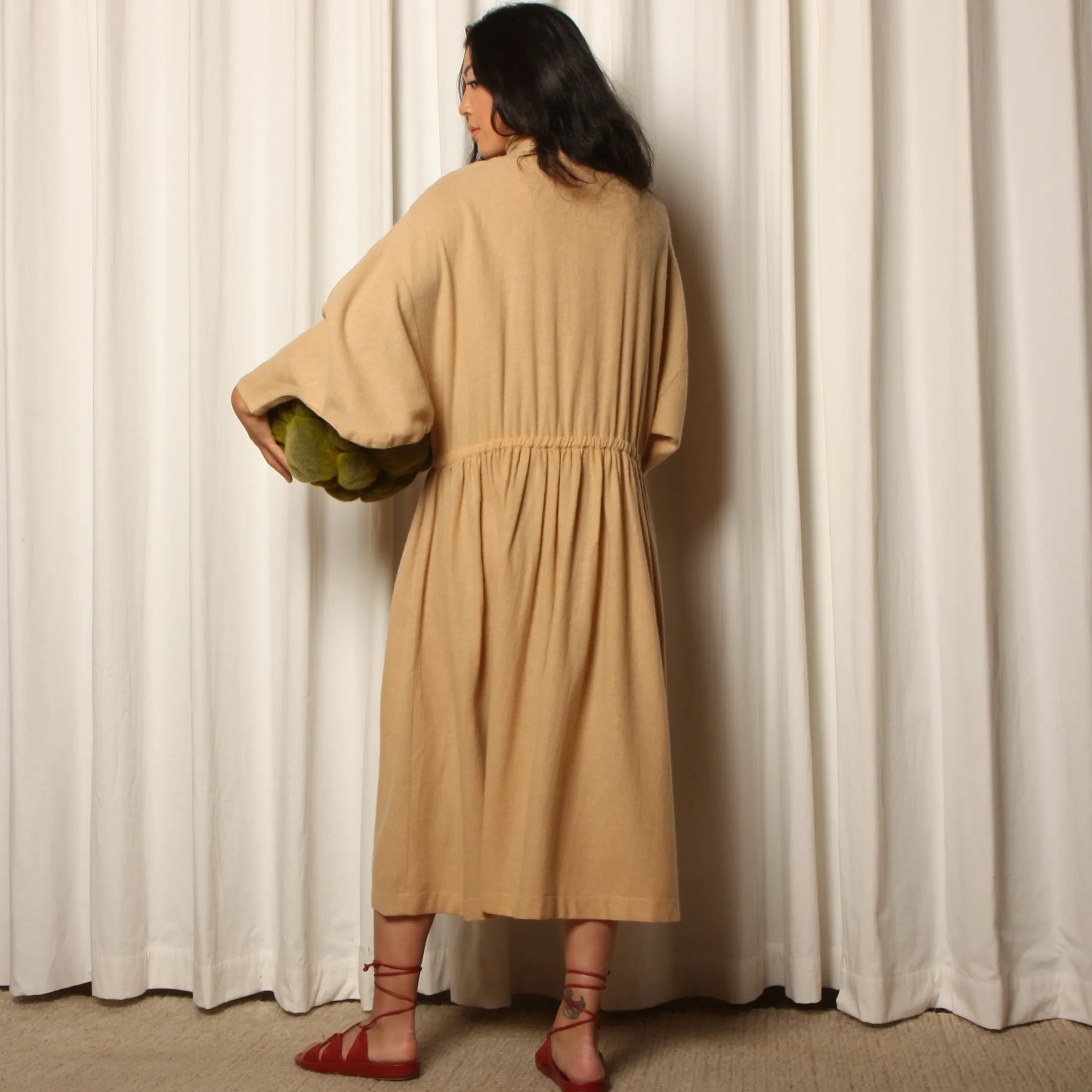 Vintage 70's Philippe Salvet France Draped Dolman Dress