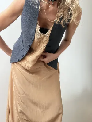 Vintage Black and White Tweed Suit Vest