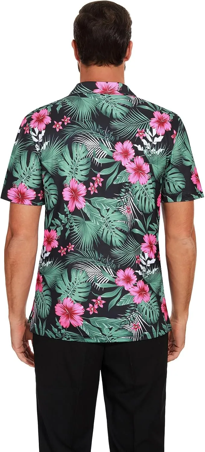 Viracy Men's Golf Shirts Short Sleeve Dry Fit Moisture Wicking Performance Mens Golf Polo Shirts S-3XL