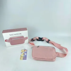 Waist pouches, Pink Fanny Pack Belt Bag for Women, Cross Body Fanny Packs for Women - Crossbody Bags small Waist Bag Men - Fashion Waist Pack Bum Bag - Hands Free for Hiking, Running, Halloween & Travel