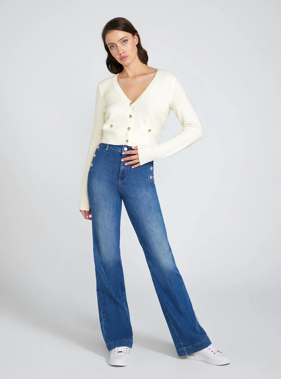 White Sophie Knit Top