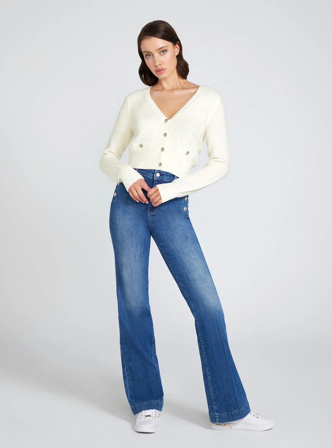 White Sophie Knit Top