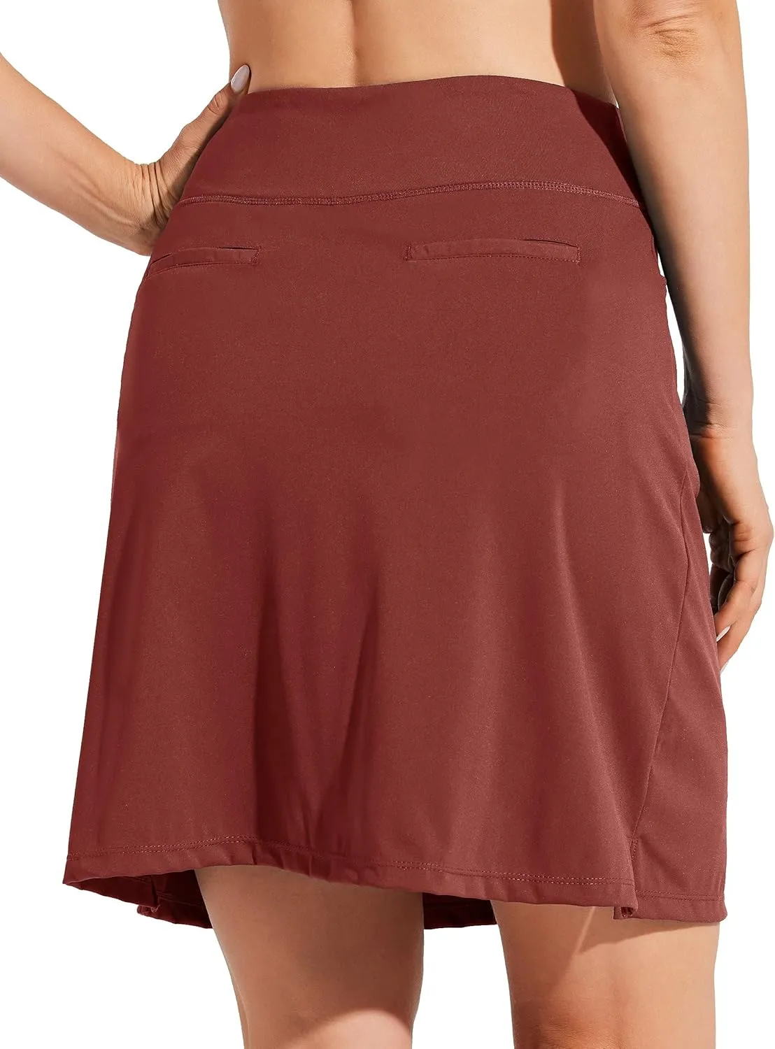 Willit Women's 19" Skort Skirt Tennis Golf Athletic Skirt Knee Length Casual Lightweight Skort with Pockets