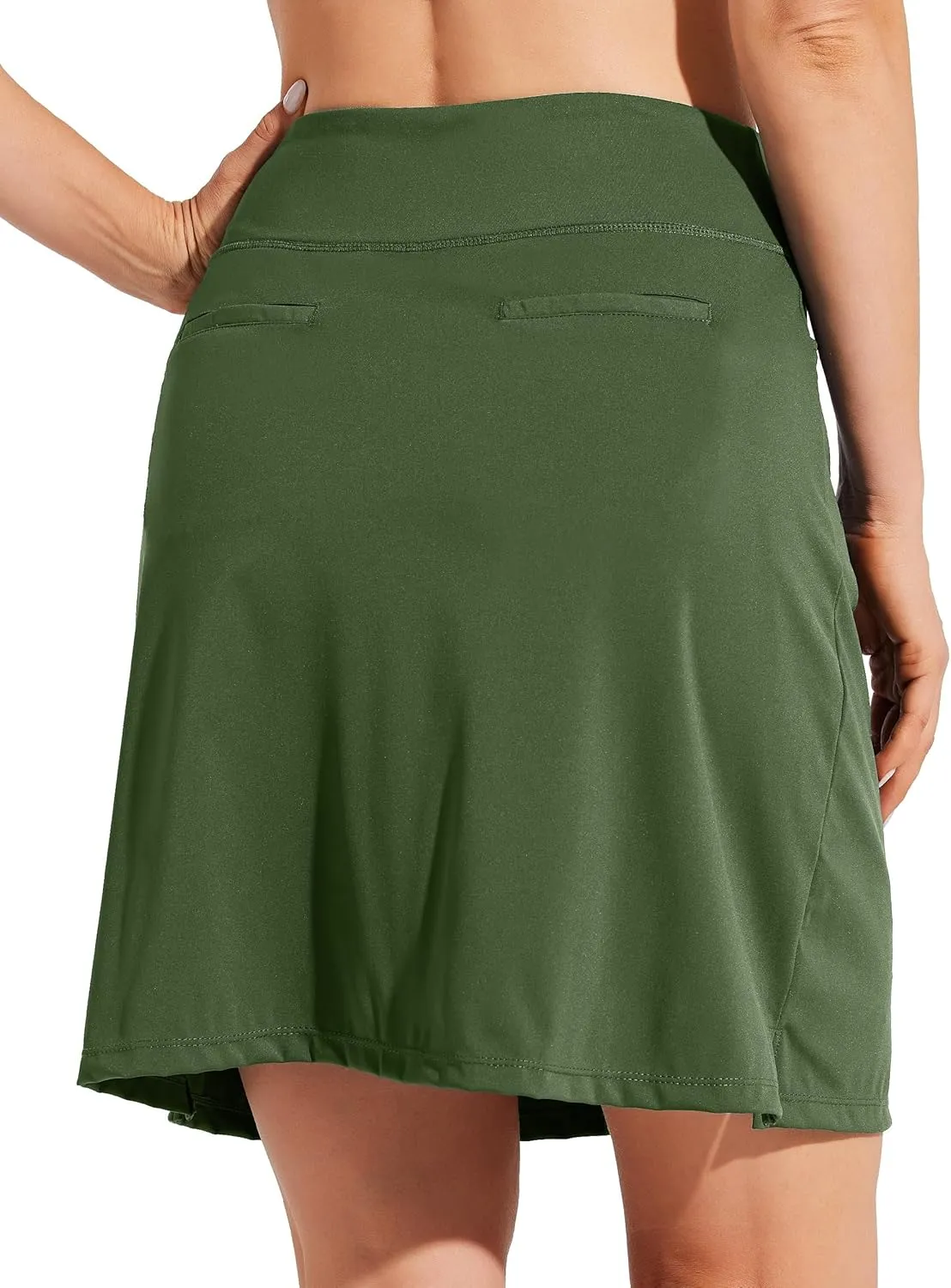 Willit Women's 19" Skort Skirt Tennis Golf Athletic Skirt Knee Length Casual Lightweight Skort with Pockets