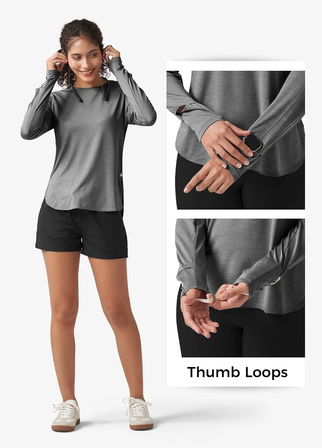 Willit Women's Long Sleeve Workout Tops Running Athletic Quick Dry Shirts Lightweight Yoga Gym T-Shirts UPF 50 
