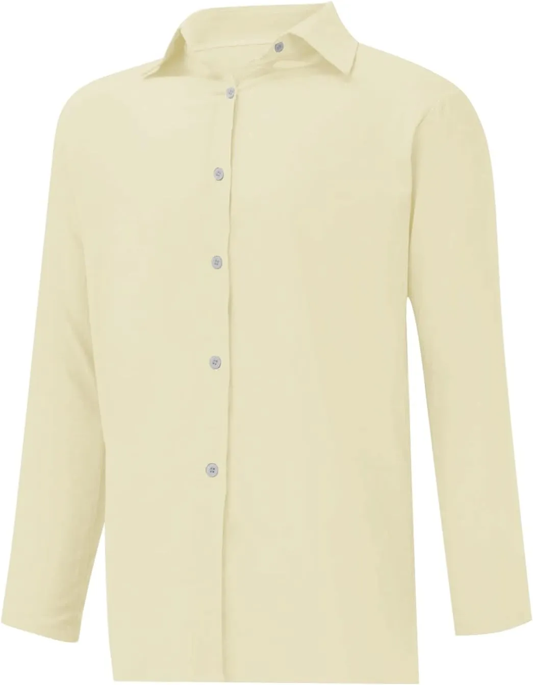Womens Cotton Linen Shirts with Pockets Long Sleeve Button Down Oversized Tshirts Ladies Vacation Beach Work Tops