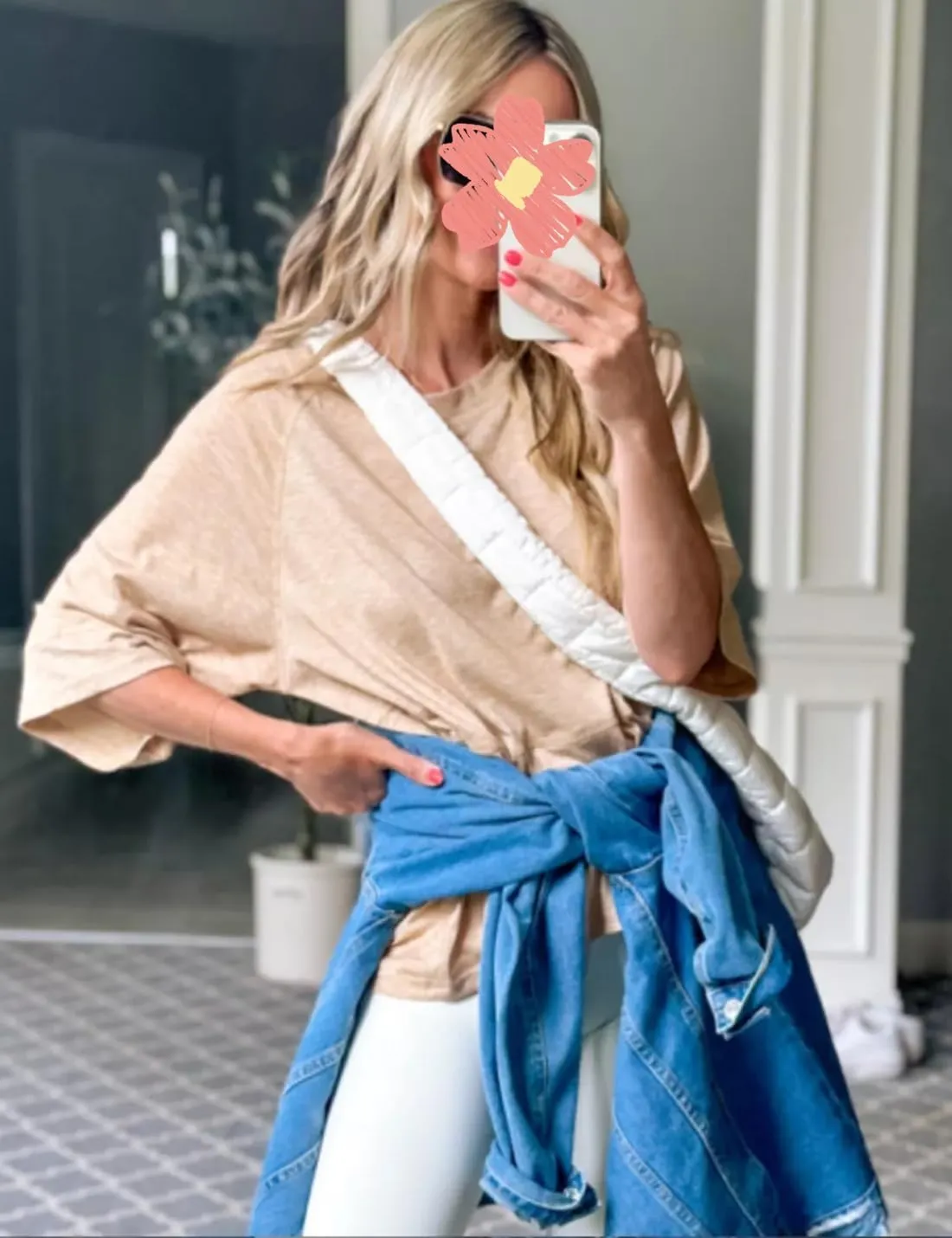 Womens Fashion T-Shirt Crewneck 3/4 Sleeves Solid Color Loose Basic Tops Summer Casual Tees Blouses