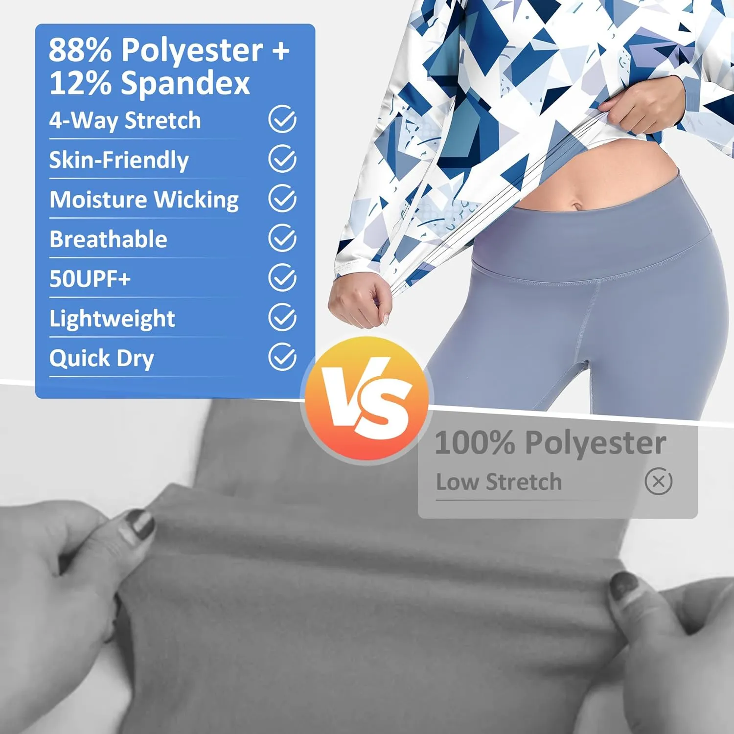Women's Golf Polo Shirts Long Sleeve Workout Tops V Neck UPF 50  Sun Protection Quick Dry Lightweight Active Shirts