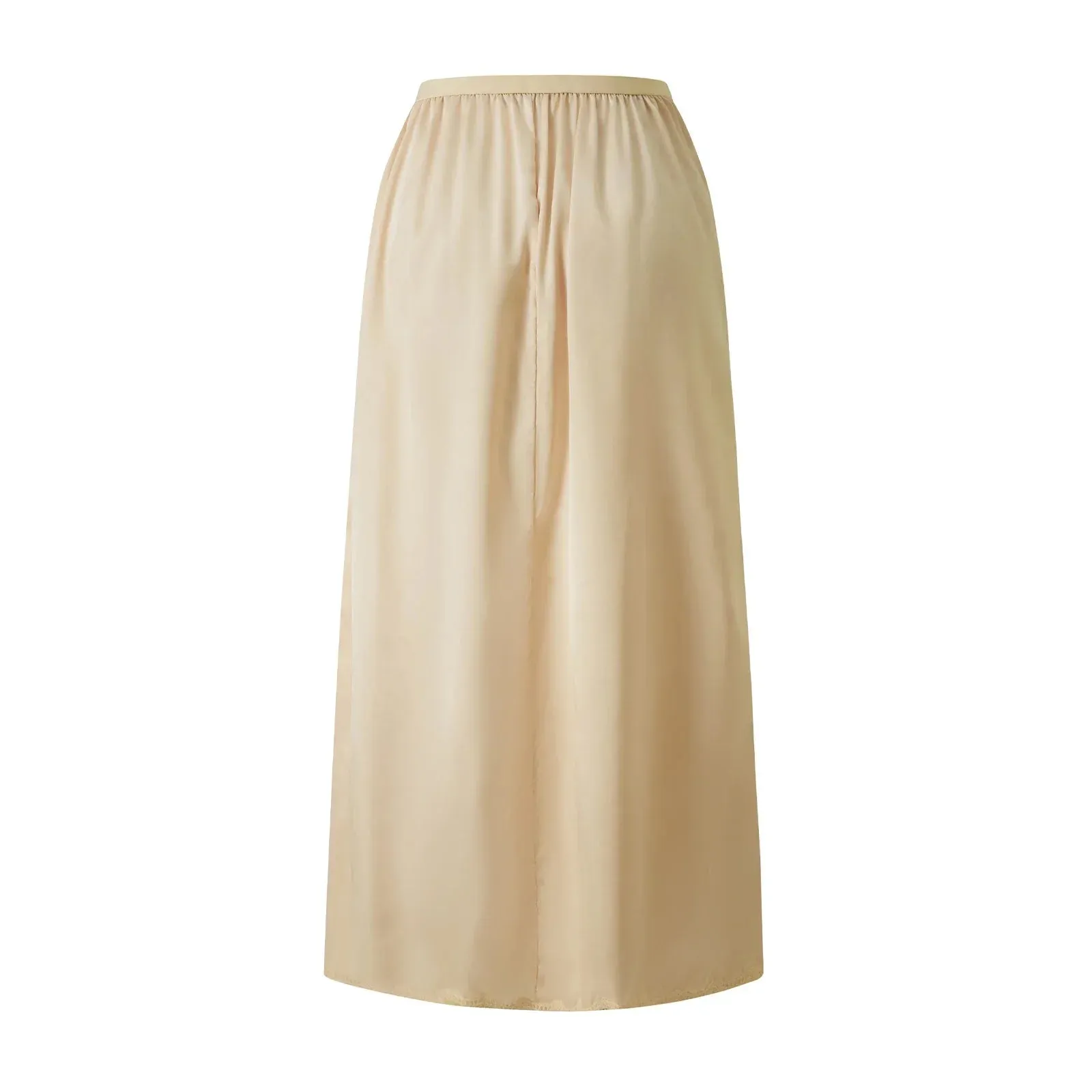 Women's Half Slip Underskirt Elastic Waist Lining Midi Skirt S M L XL XXL