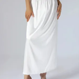 Women's Half Slip Underskirt Elastic Waist Lining Midi Skirt S M L XL XXL