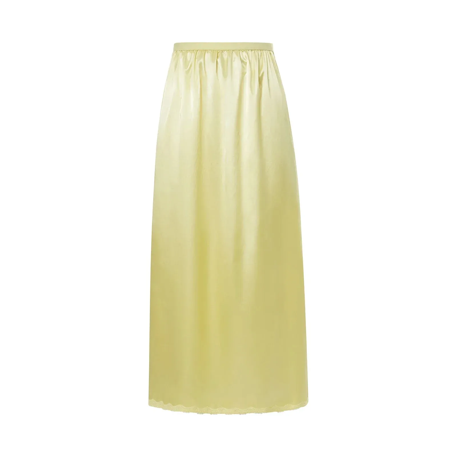 Women's Half Slip Underskirt Elastic Waist Lining Midi Skirt S M L XL XXL