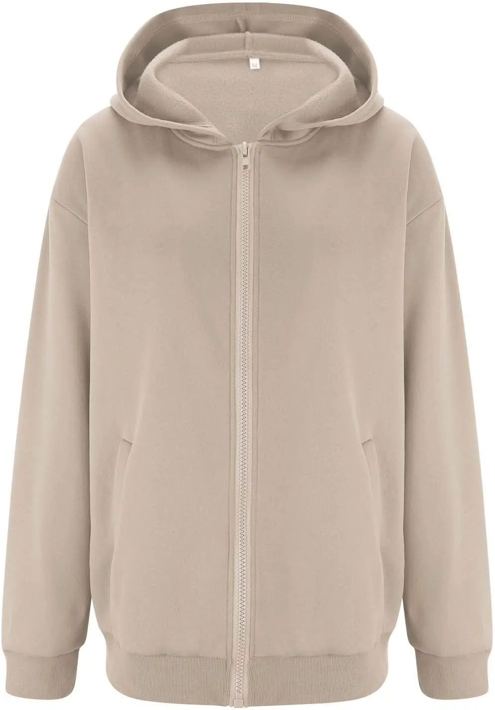 Women's Oversized Hooded Sweatshirt Full Zip Up Long Sleeve Jackets With Pockets Fall Outfits Y2K Teen Girls Clothes