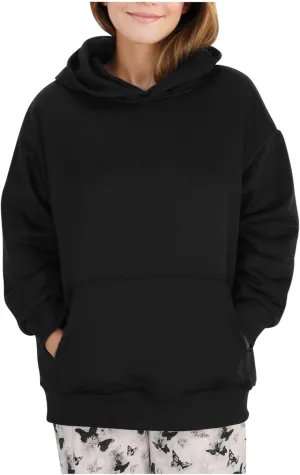 Women's Oversized Hoodies Long Sleeve Simple Solid Color Hooded Pullover Trendy Fleece Sweatshirts with Pocket