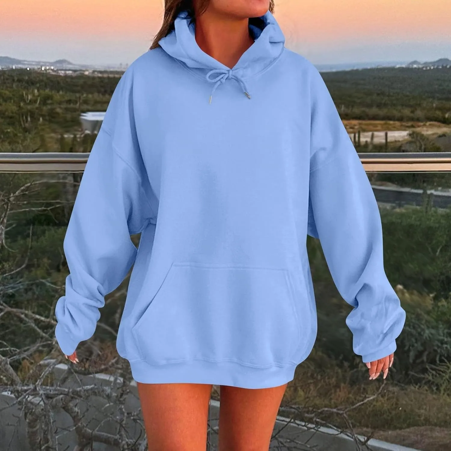 Womens Oversized Winter Cotton Hoodies 2024 Winter Cute Sweatshirts Pullover Fashion Tops Trendy Outfits