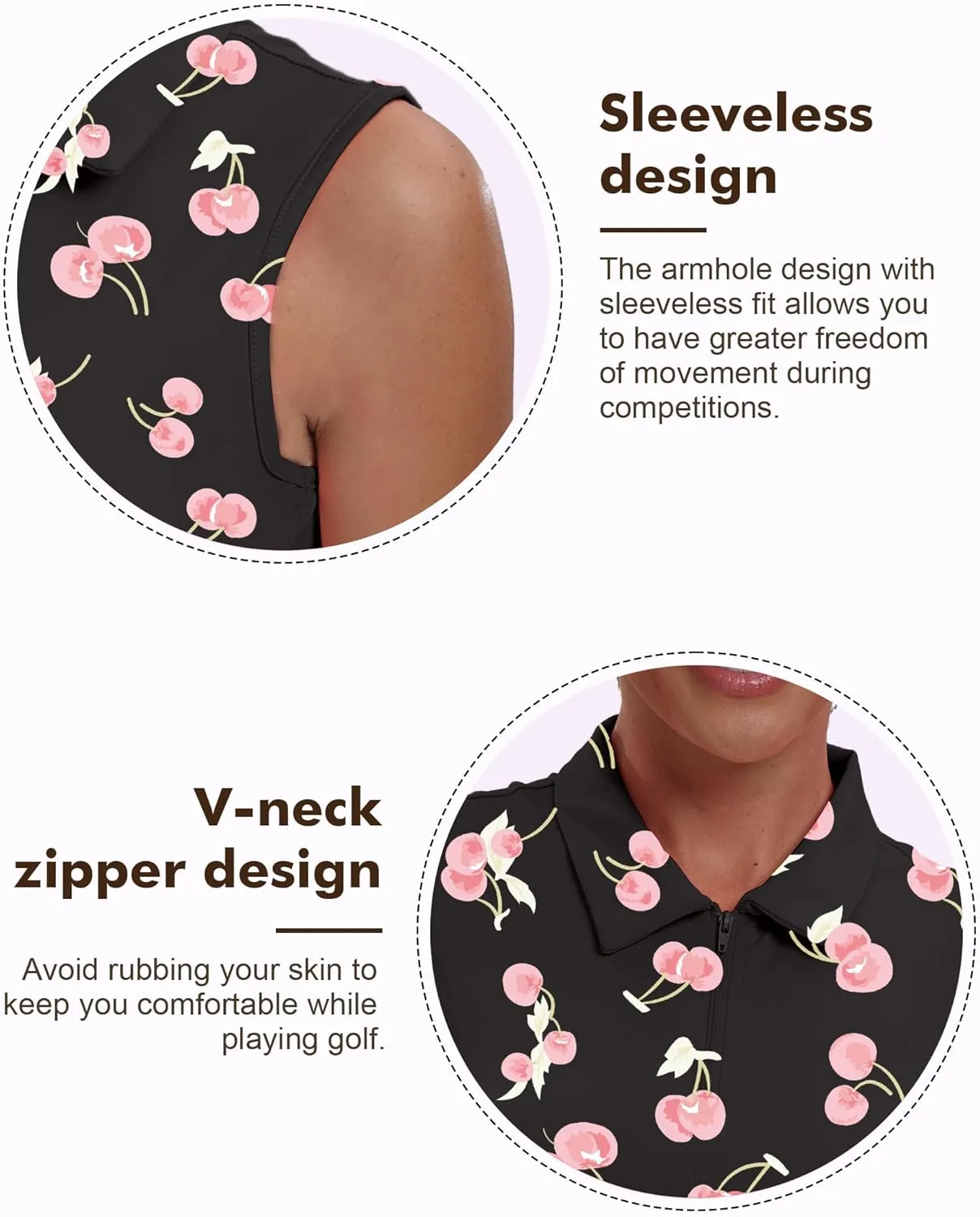 Womens Polo Shirts Athletic Golf Tennis Tanks Top Casual Sleeveless V Neck Quick Dry Shirts Workout Tee