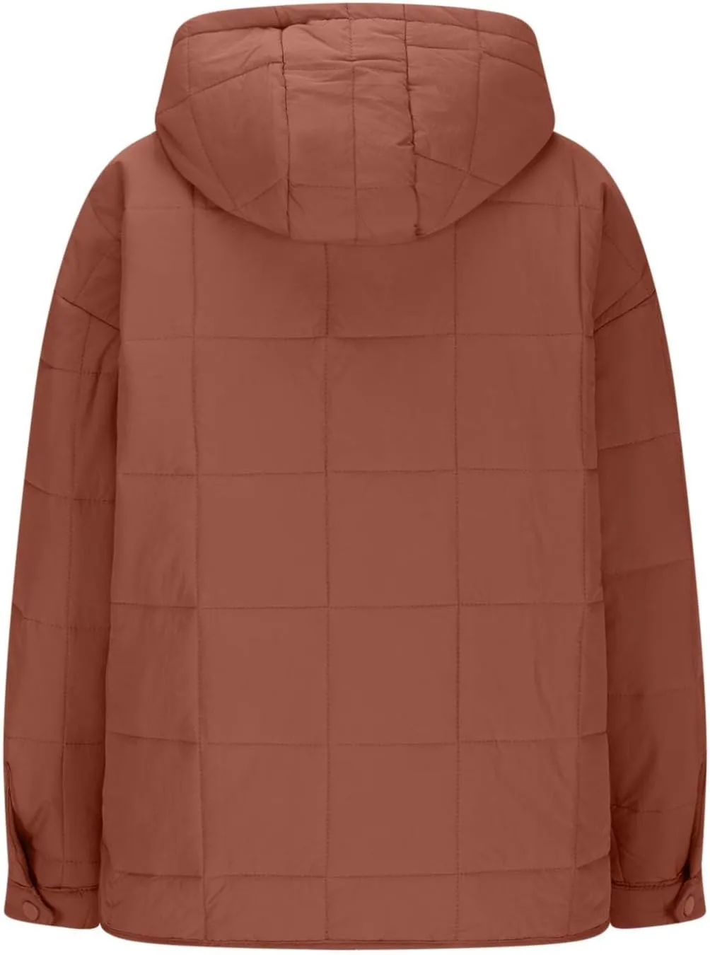 Women's Quilted Warm Puffer Jacket Winter Packable Pullover Down Coat Oversized Hoodie Lightweight Long Sleeve Outwear