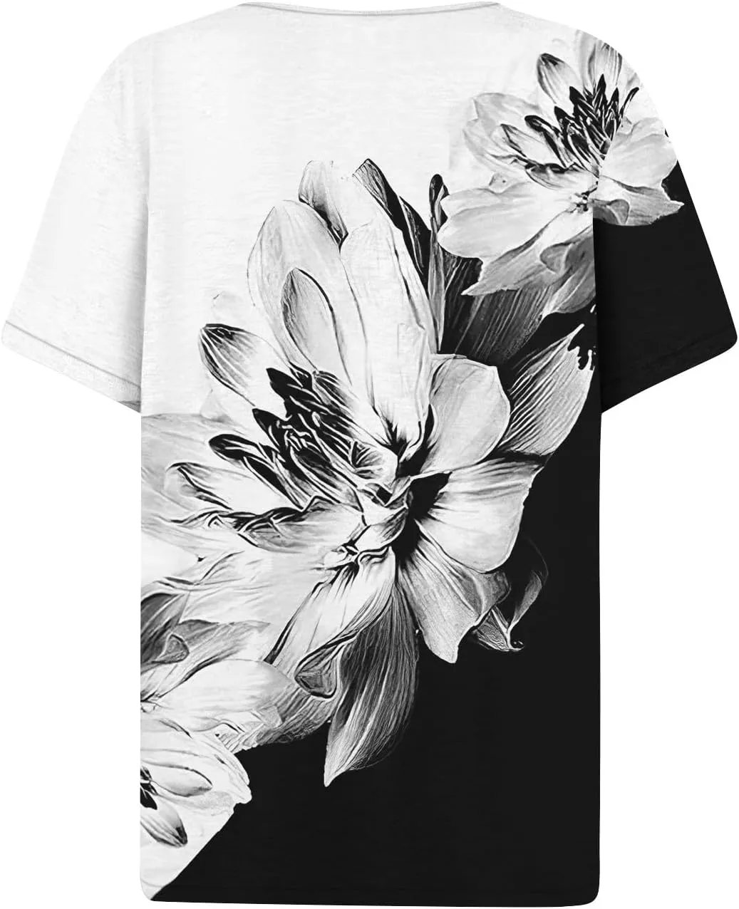 Womens T Shirts Short Sleeve Henley Neck Button Blouses Trendy Loose Dressy V Neck Printed Shirts 2025 Summer Spring