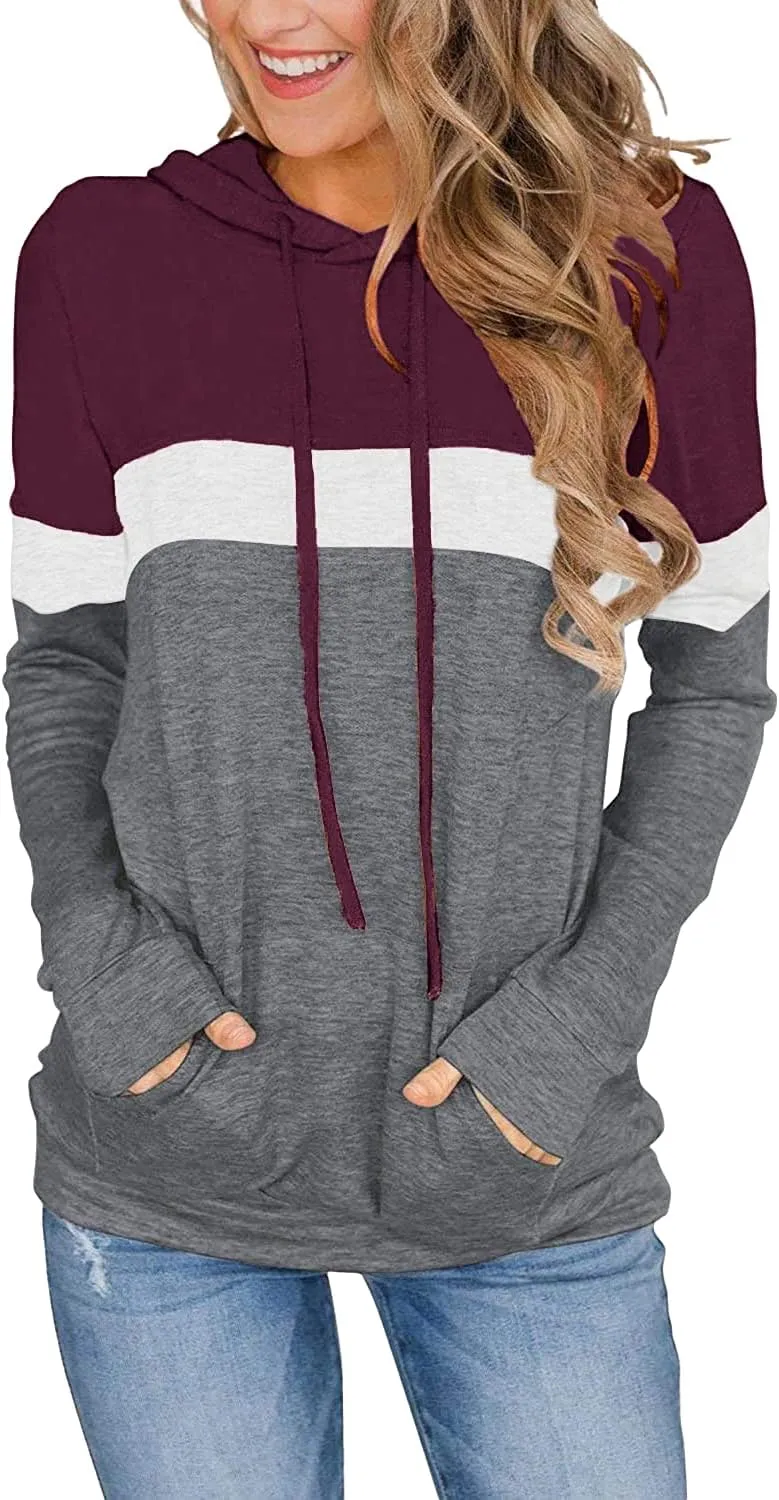Womens Tops Ladies Tunics Casual Shirts Long Sleeve Hoodie Pullover Blouses Loose Fitting Tees Fashion Clothing Sweatshirts