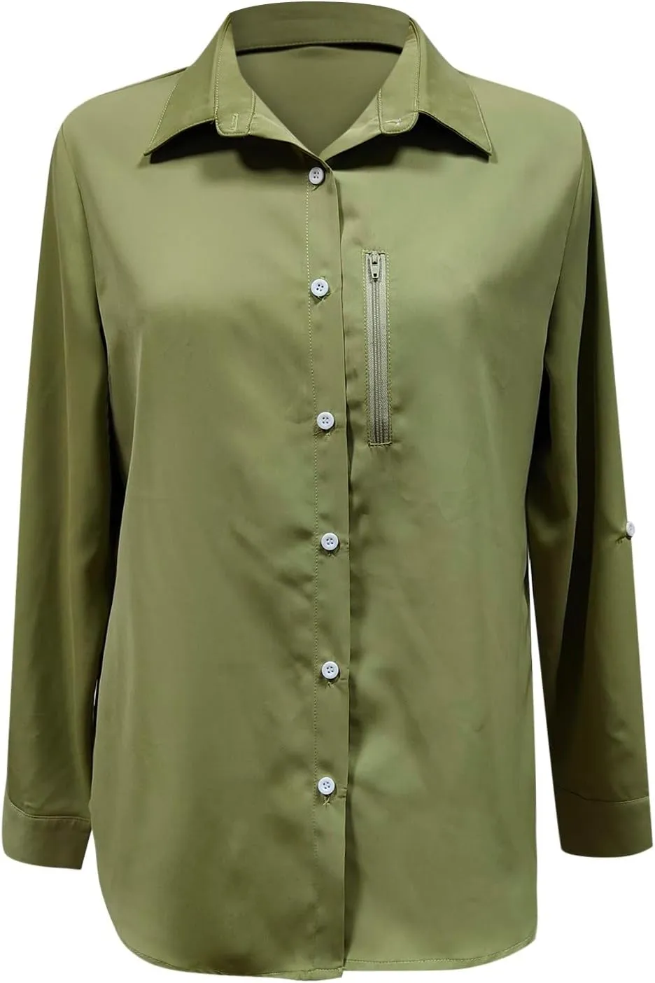 Women's UPF 50 Long Sleeve UV Sun Protection Safari Shirts Outdoor Quick Dry Sun Shirt Fishing Hiking Travel Shirts