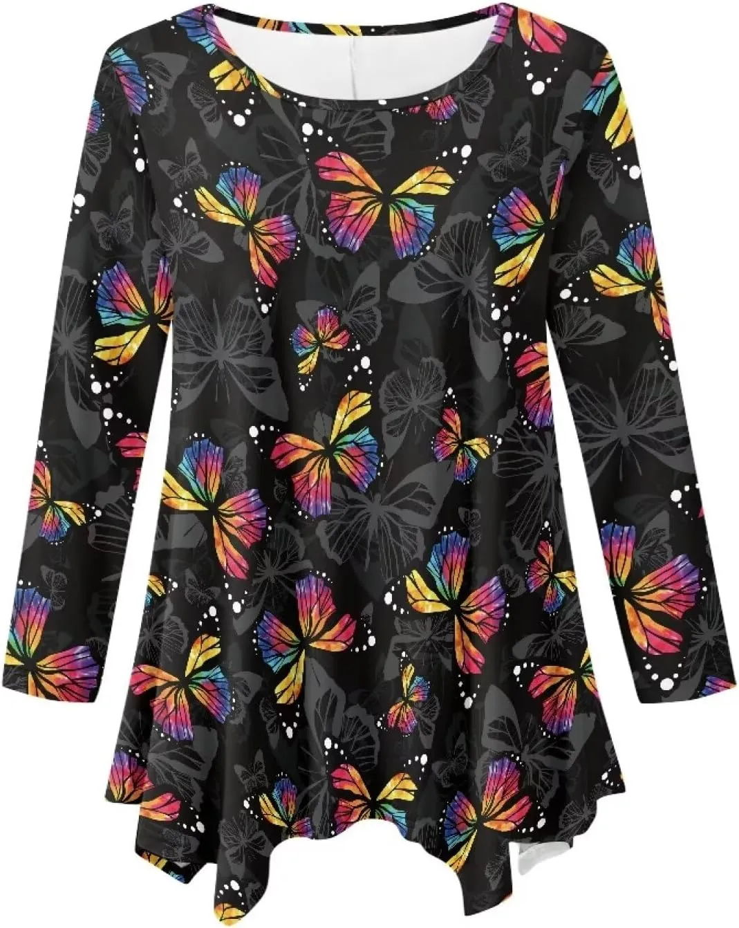 YEXIATODO Plus Size Womens Tops Tunic Tops for Women Loose Fit S-3XL