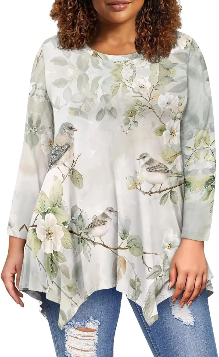 YEXIATODO Plus Size Womens Tops Tunic Tops for Women Loose Fit S-3XL