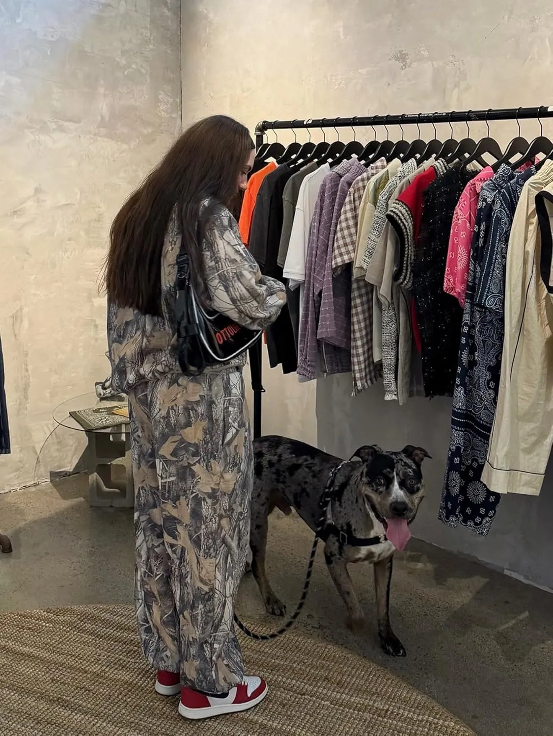 YKR Camo Sweatsuits for Women 2 Piece Outfit Camo Maple Leaf Hoodie Printed Fleece Sweatpants Lounge Sets